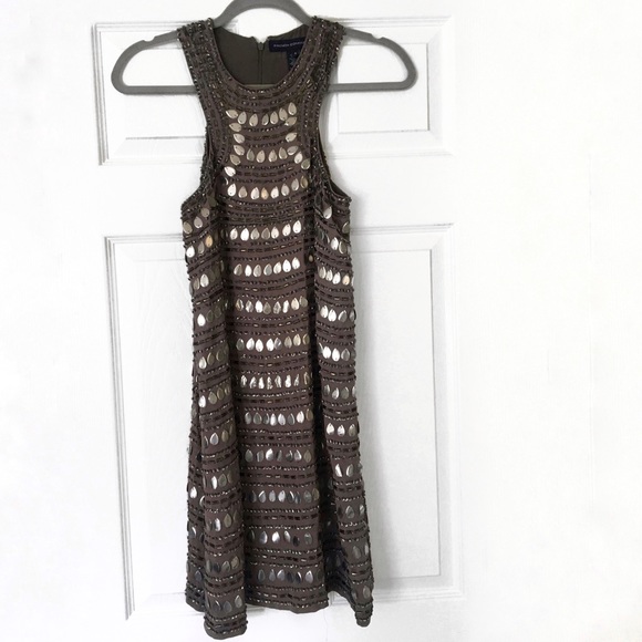 French Connection | Metallic sliver sequin dress - Picture 1 of 7